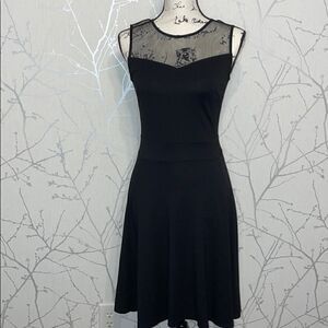 Heloise A Line Pleated Black Dress Size S